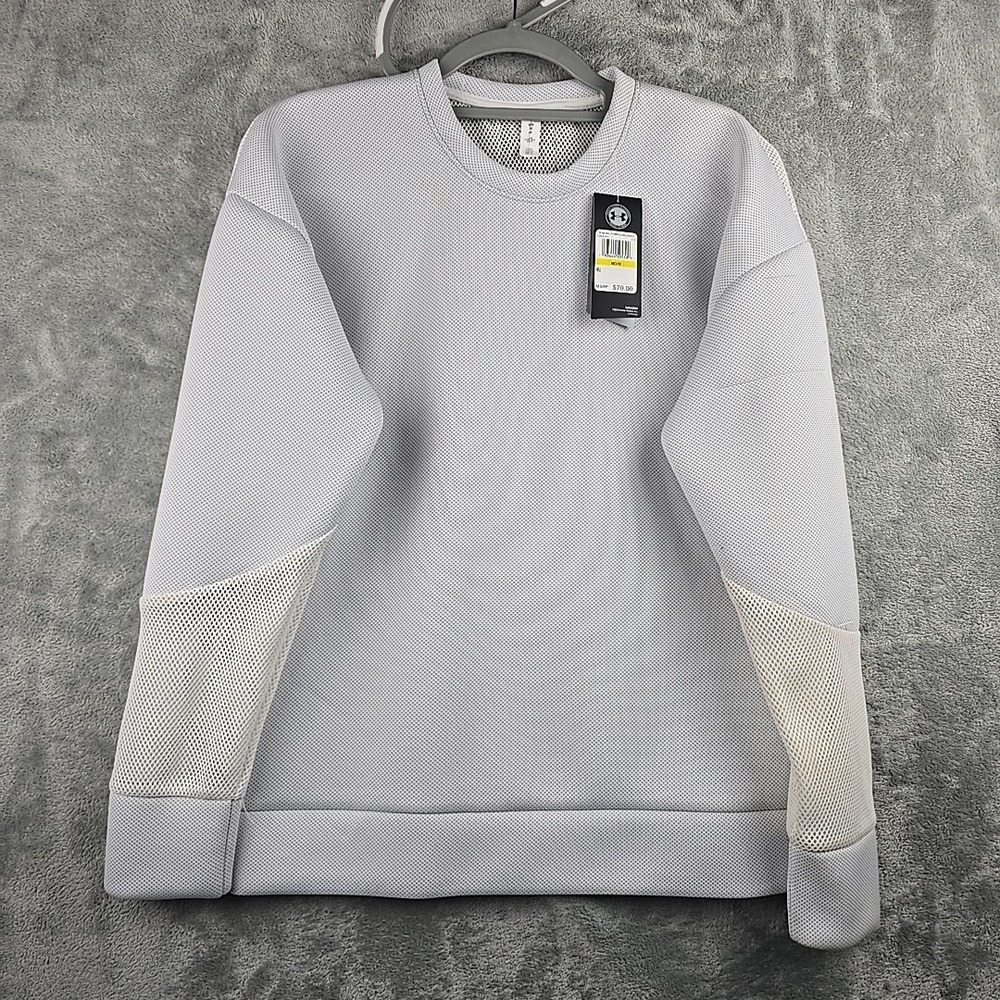 Under‎ Armour Move Mesh Insert Crew Sweatshirt Women's Size Medium Gray NWT